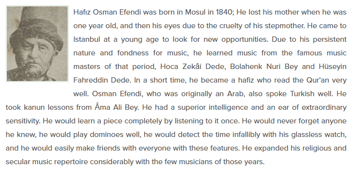 The Biography of Hafız Osman Efendi by Dr.M.Nazmi Özalp-History of Turkish Music